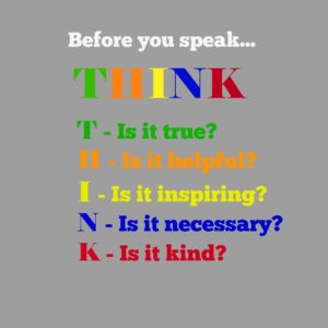 think before you speak