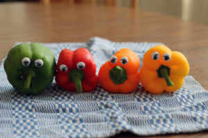 googly-eyed peppers