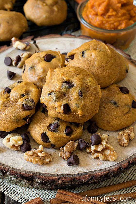 Pumpkin Chocolate Chip Cookies by