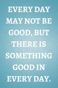 look for the good