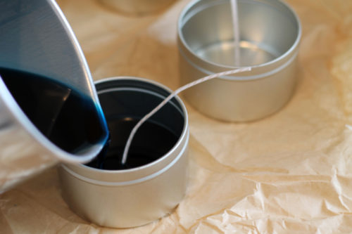 pouring wax