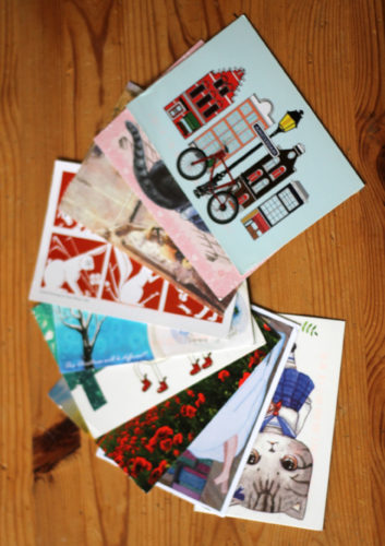 multiple postcards