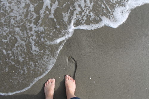 put a toe in