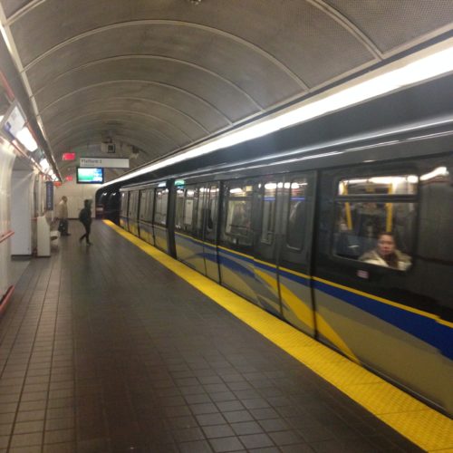 riding the train