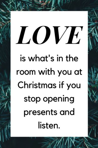 Love Christmas quote