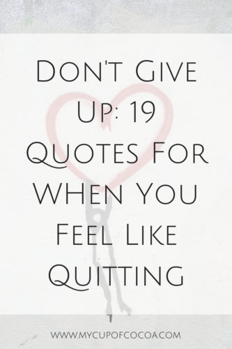 don't give up